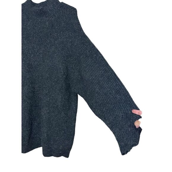 Zara‎ Knit Wool Blend Gray Mock Neck Sweater Dress Size M - Picture 4 of 7